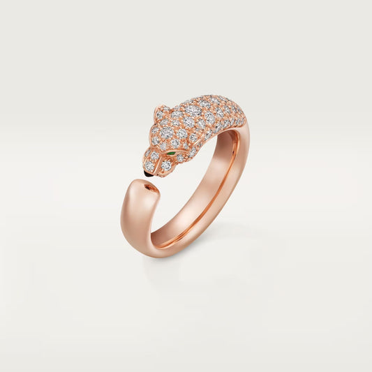 [CharmAmor]PANTHERE HALF DIAMOND SMALL RING