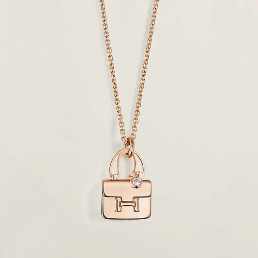 [CharmAmor]AMULETTE PEDANT ROSE GOLD NECKLACE