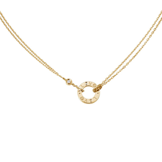 [CharmAmor]LOVE NECKLACE 16MM 2 DIAMONDS