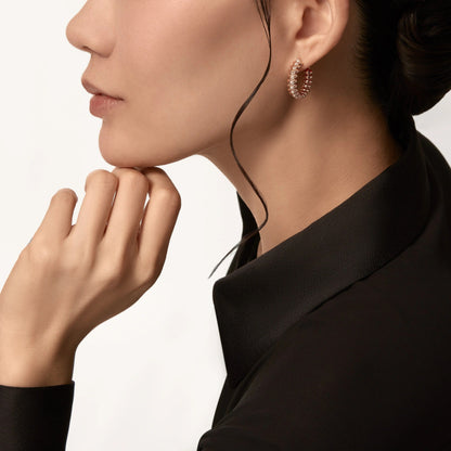 [CharmAmor]CLASH FULL DIAMOND MEDIUM EARRINGS