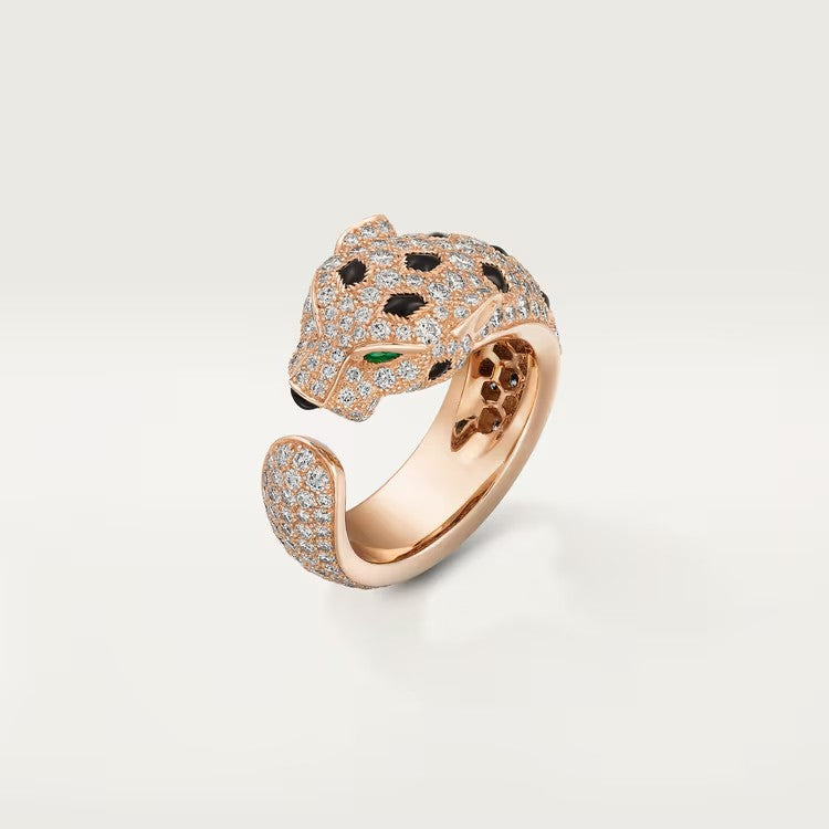 [CharmAmor]PANTHERE SPOTTED FULL DIAMOND MEDIUM RING