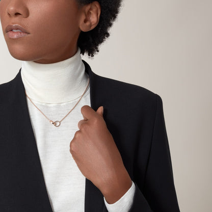 [CharmAmor]LOVE DOUBLE RING NECKLACE