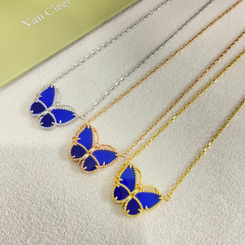 [CharmAmor]2026 NEW STYLE LUCKY SPRING BUTTERFLY 1 MOTIFS FLOWER NECKLACE