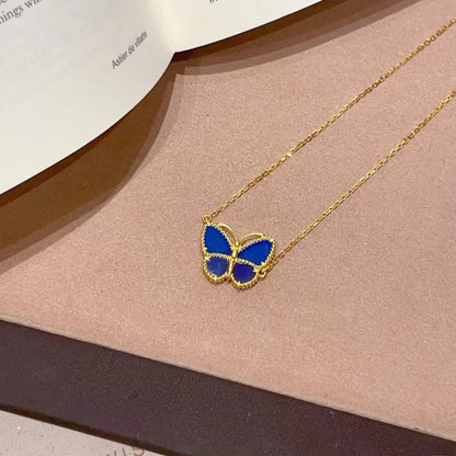 [CharmAmor]2026 NEW STYLE LUCKY SPRING BUTTERFLY 1 MOTIFS FLOWER NECKLACE