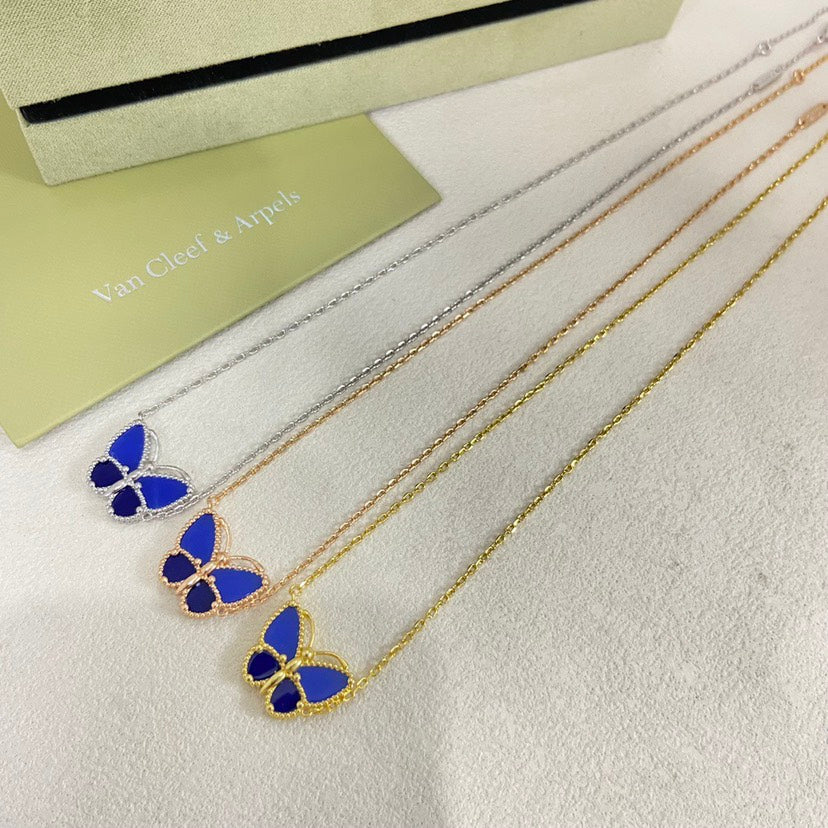 [CharmAmor]2026 NEW STYLE LUCKY SPRING BUTTERFLY 1 MOTIFS FLOWER NECKLACE