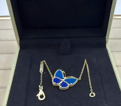[CharmAmor]2026 NEW STYLE LUCKY SPRING BUTTERFLY 1 MOTIFS FLOWER NECKLACE