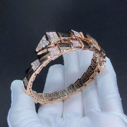 [CharmAmor]SERPENTI WIDE BRACELET PINK GOLD DIAMOND