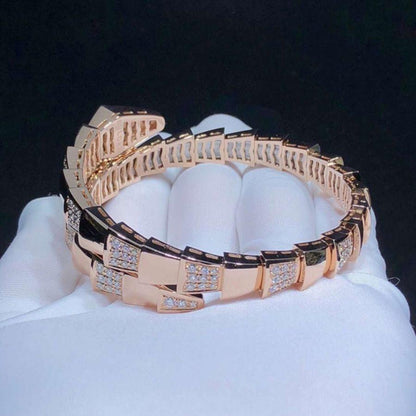 [CharmAmor]SERPENTI WIDE BRACELET PINK GOLD DIAMOND