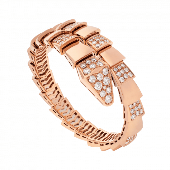 [CharmAmor]SERPENTI WIDE BRACELET PINK GOLD DIAMOND