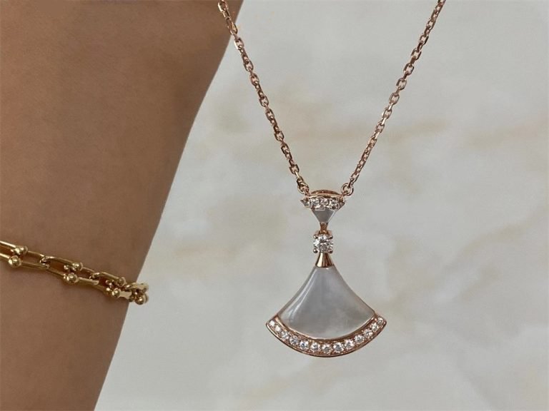 [CharmAmor]DREAM NECKLACE MOP PINK GOLD DIAMOND