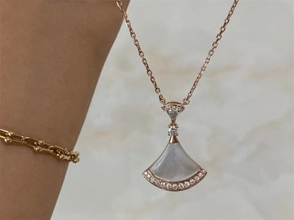 [CharmAmor]DREAM NECKLACE MOP PINK GOLD DIAMOND
