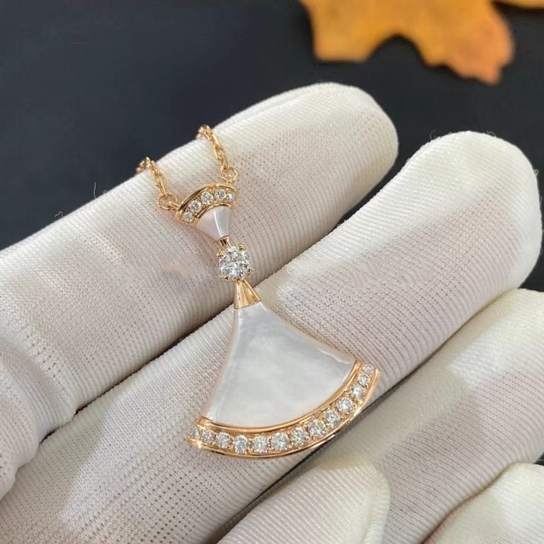 [CharmAmor]DREAM NECKLACE MOP PINK GOLD DIAMOND