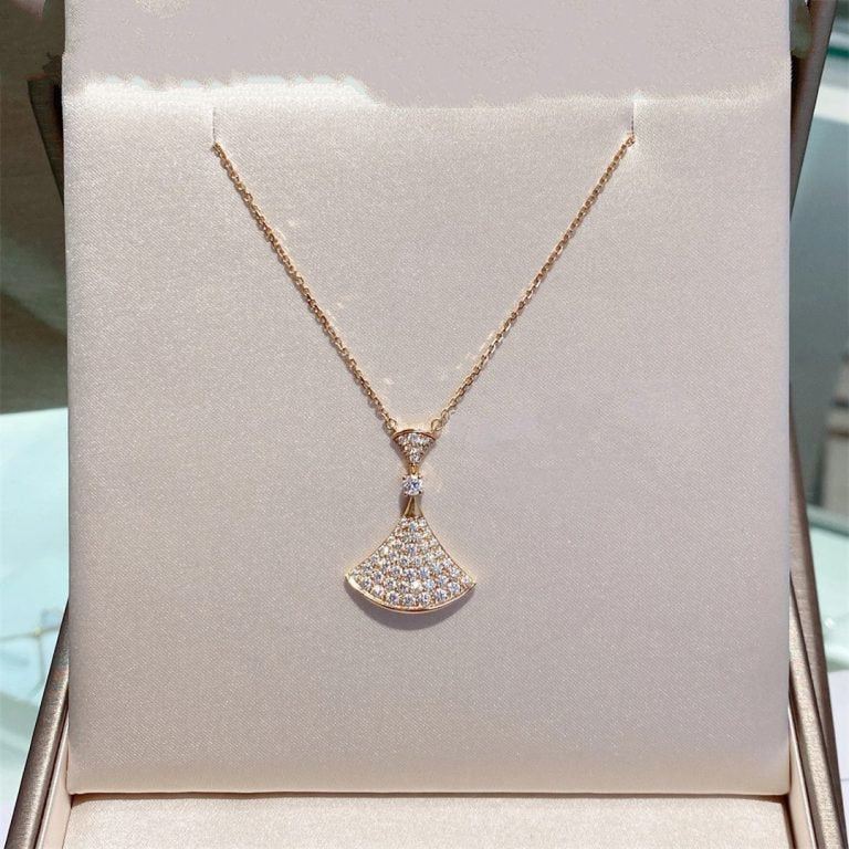 [CharmAmor]DREAM NECKLACE PINK GOLD FULL DIAMOND