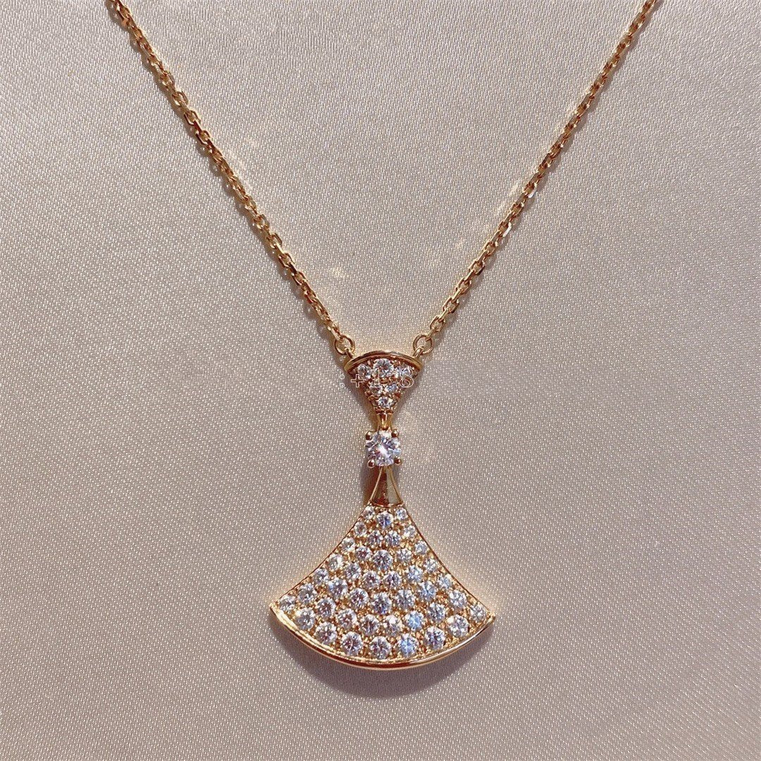 [CharmAmor]DREAM NECKLACE PINK GOLD FULL DIAMOND