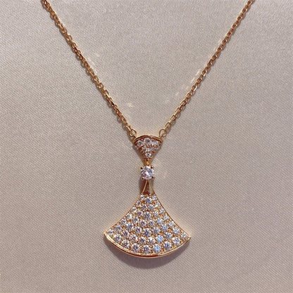 [CharmAmor]DREAM NECKLACE PINK GOLD FULL DIAMOND