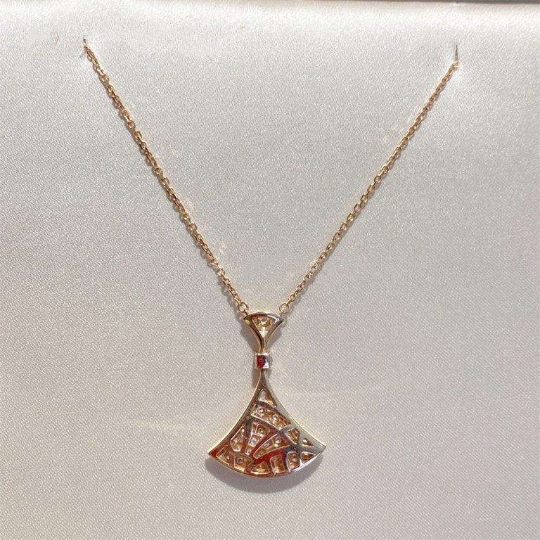 [CharmAmor]DREAM NECKLACE PINK GOLD FULL DIAMOND