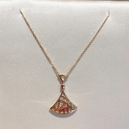 [CharmAmor]DREAM NECKLACE PINK GOLD FULL DIAMOND