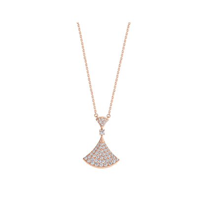 [CharmAmor]DREAM NECKLACE PINK GOLD FULL DIAMOND