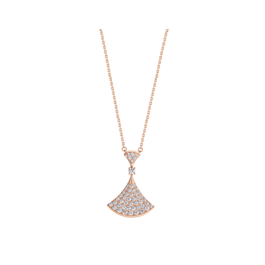 [CharmAmor]DREAM NECKLACE PINK GOLD FULL DIAMOND
