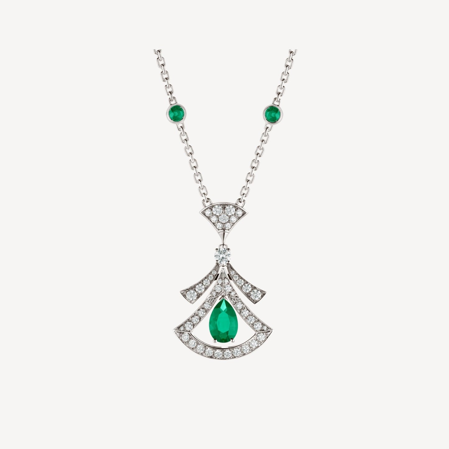 [CharmAmor]DREAM NECKLACE MALACHITE DIAMOND SILVER
