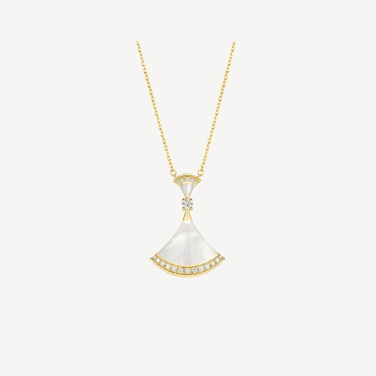 [CharmAmor]DREAM NECKLACE MOP GOLD DIAMOND