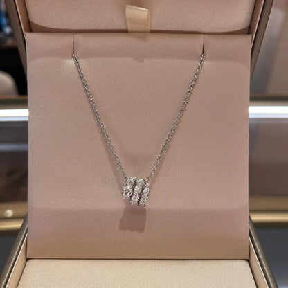 [CharmAmor]SERPENTI  NECKLACE DOUBLE RING DIAMOND