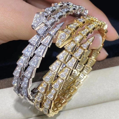 [CharmAmor]SERPENTI BRACELET GOLD DIAMOND DOUBLE ROW