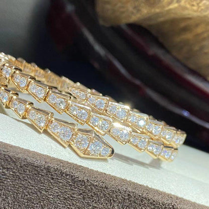 [CharmAmor]SERPENTI BRACELET GOLD DIAMOND DOUBLE ROW