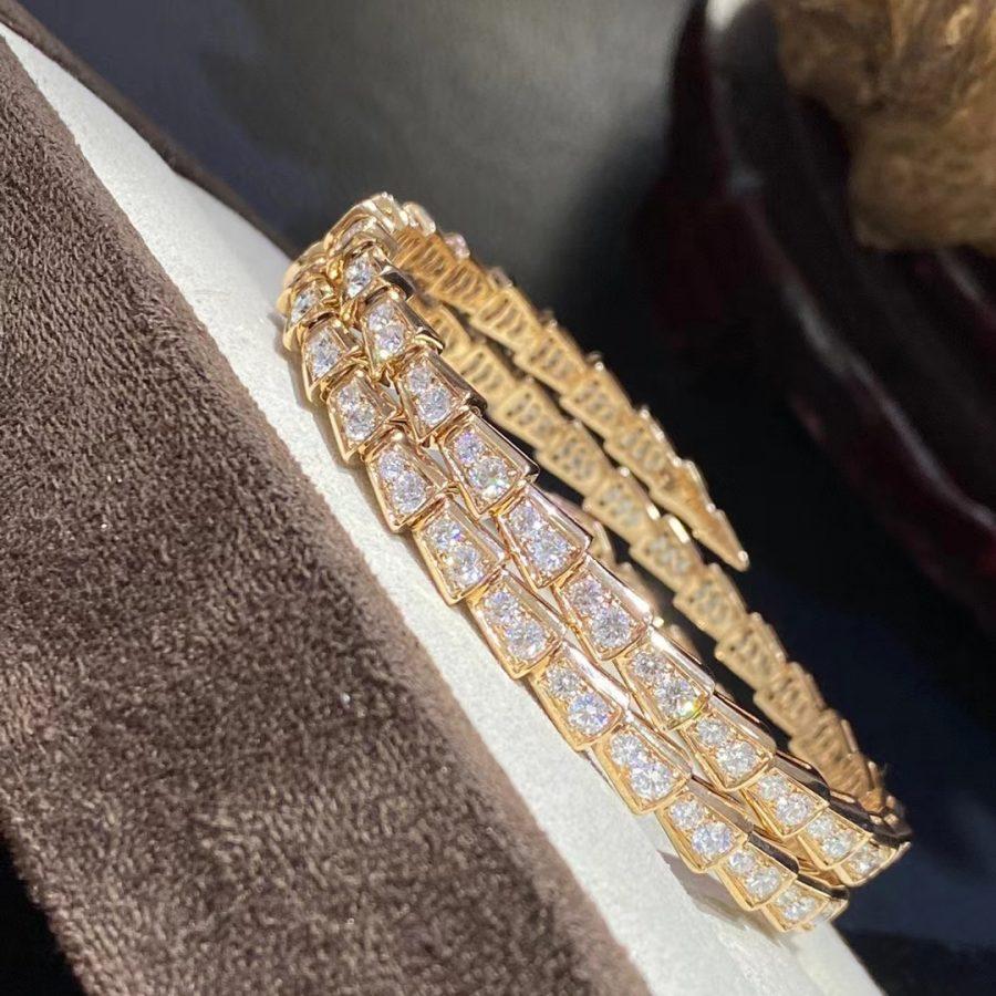 [CharmAmor]SERPENTI BRACELET GOLD DIAMOND DOUBLE ROW
