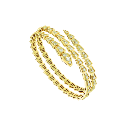 [CharmAmor]SERPENTI BRACELET GOLD DIAMOND DOUBLE ROW