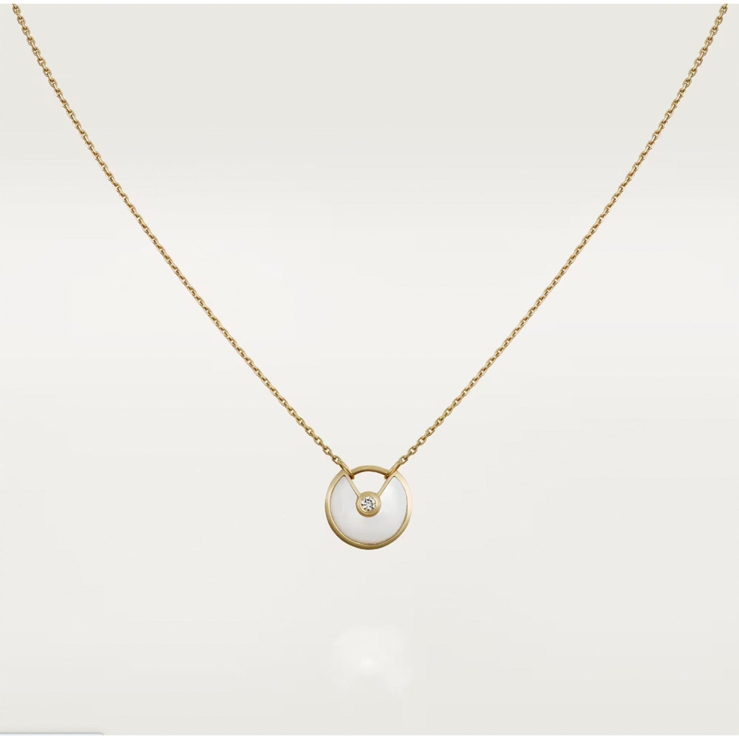 [CharmAmor]AMULETTE ROSE GOLD MOP NECKLACE