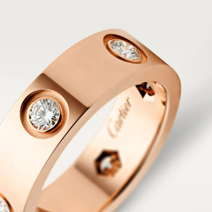 [CharmAmor]LOVE 5.5MM 6 DIAMOND RING