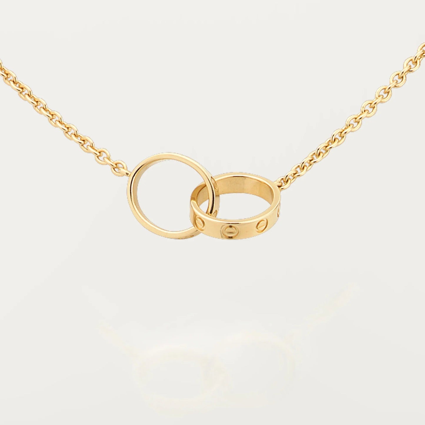 [CharmAmor]LOVE DOUBLE RING NECKLACE