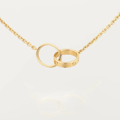 [CharmAmor]LOVE DOUBLE RING NECKLACE