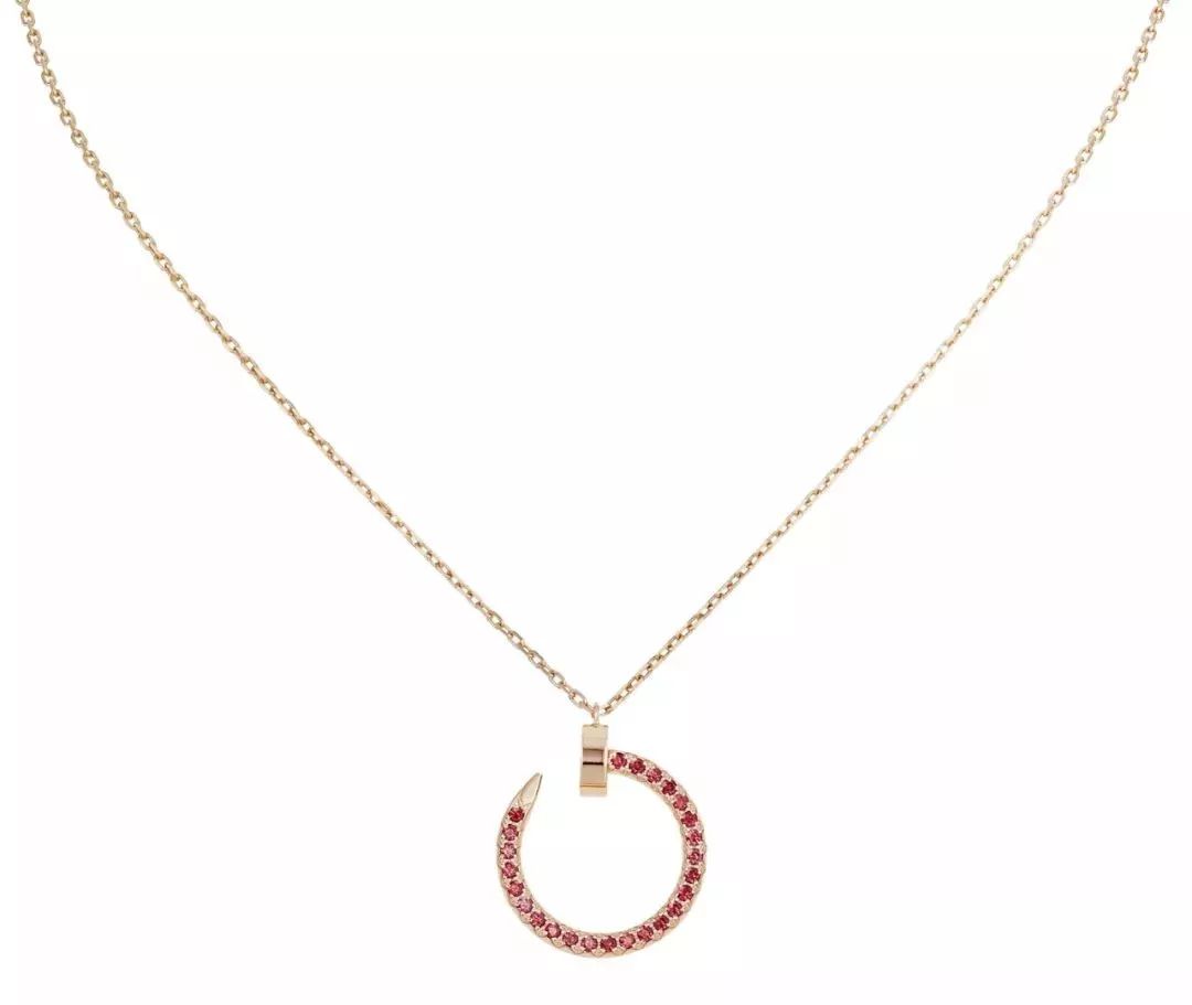 [CharmAmor]JUSTE NECKLACE GOLD RED DIAMONDS