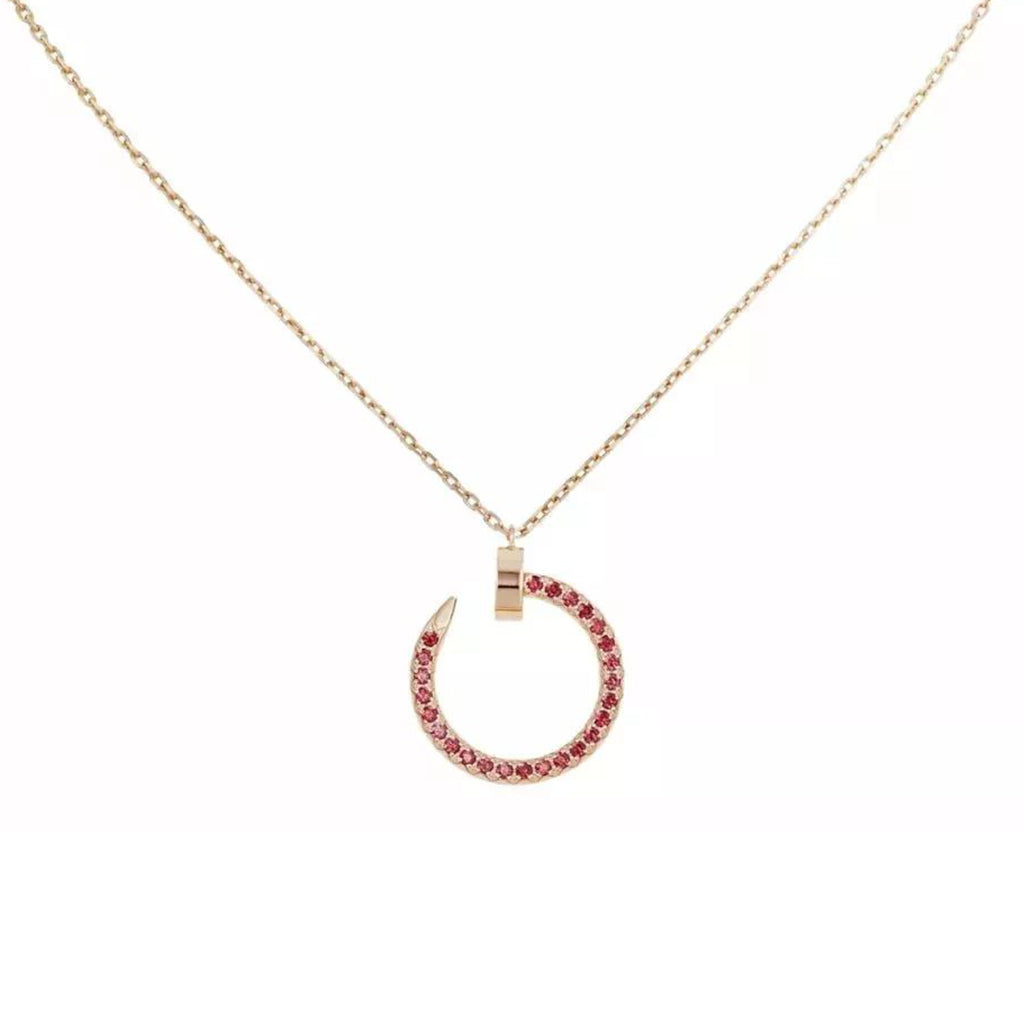 [CharmAmor]JUSTE NECKLACE RED FULL DIAMONDS