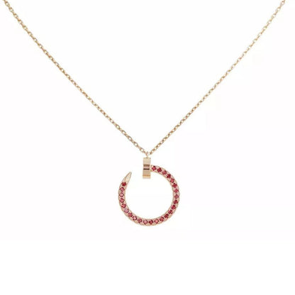 [CharmAmor]JUSTE NECKLACE RED FULL DIAMONDS
