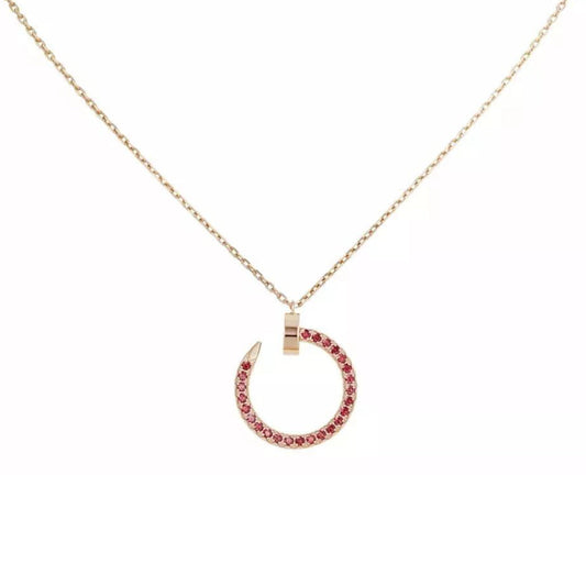 [CharmAmor]JUSTE NECKLACE RED FULL DIAMONDS