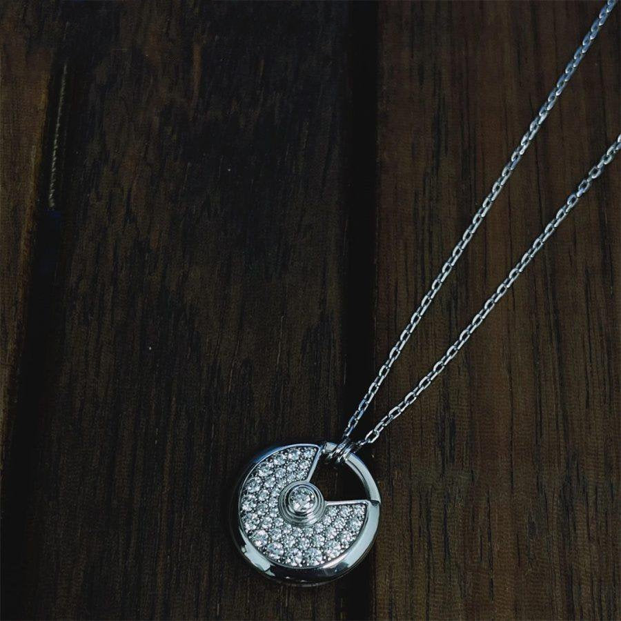 [CharmAmor]AMULETTE SILVER FULL DIAMOND NECKLACE