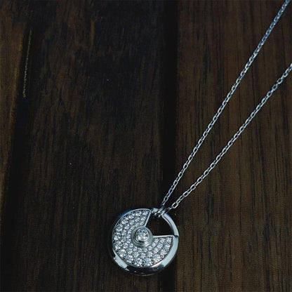 [CharmAmor]AMULETTE SILVER FULL DIAMOND NECKLACE
