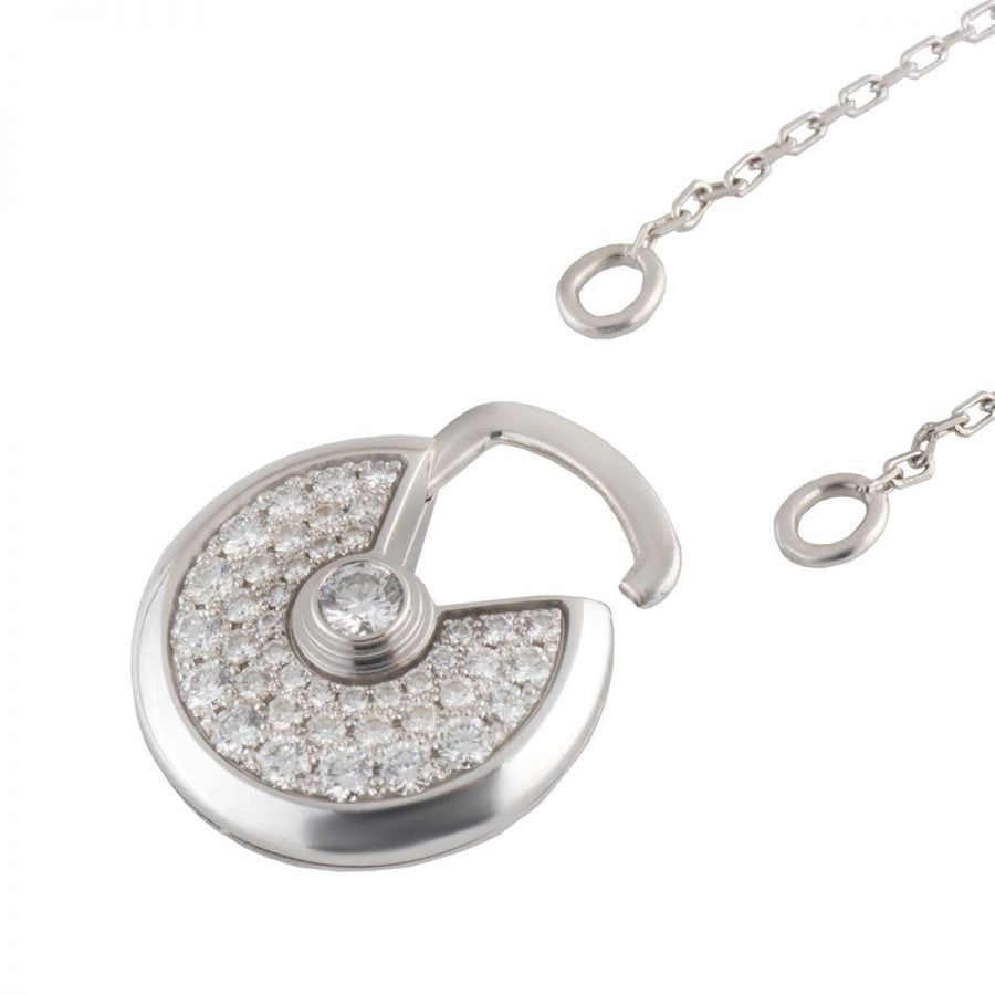 [CharmAmor]AMULETTE SILVER FULL DIAMOND NECKLACE