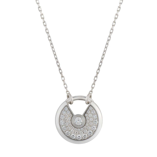 [CharmAmor]AMULETTE SILVER FULL DIAMOND NECKLACE