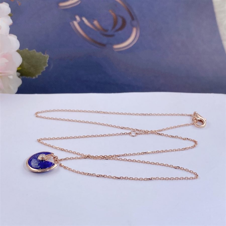 [CharmAmor]AMULETTE ROSE GOLD AGATE NECKLACE