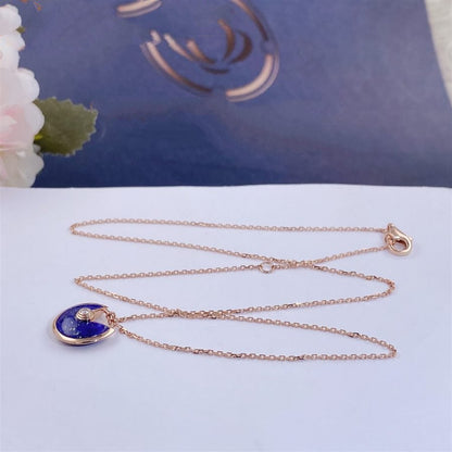 [CharmAmor]AMULETTE ROSE GOLD AGATE NECKLACE