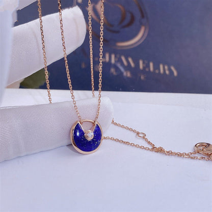 [CharmAmor]AMULETTE ROSE GOLD AGATE NECKLACE