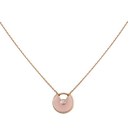 [CharmAmor]AMULETTE ROSE GOLD PINK MOP NECKLACE