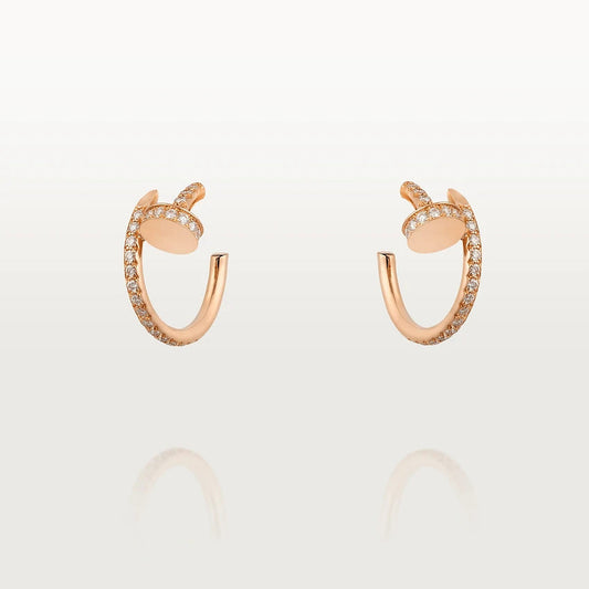 [CharmAmor]JUSTE EARRINGS 12.75MM PINK GOLD DIAMOND