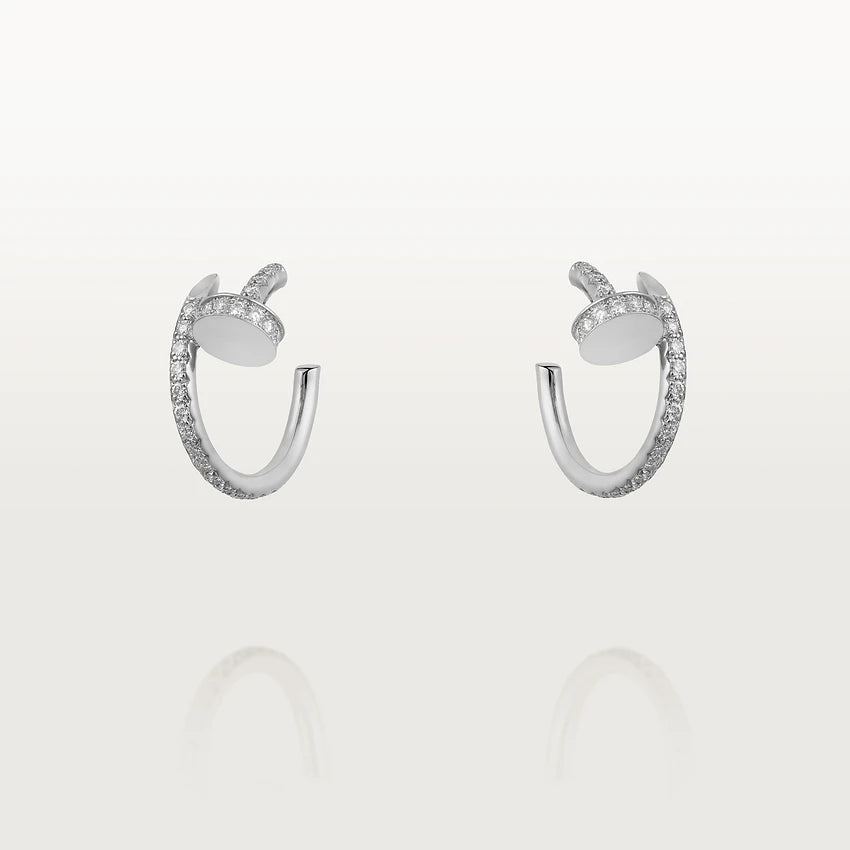 [CharmAmor]JUSTE EARRINGS 12.75MM SILVER DIAMOND