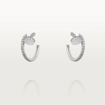 [CharmAmor]JUSTE EARRINGS 12.75MM SILVER DIAMOND