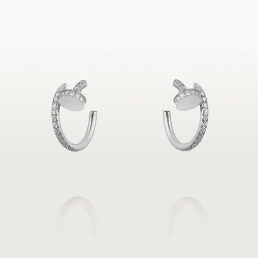 [CharmAmor]JUSTE EARRINGS 12.75MM SILVER DIAMOND
